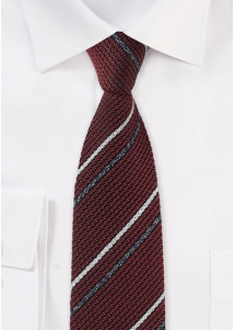 Stropdas Bordeaux Rood Streep Stijl