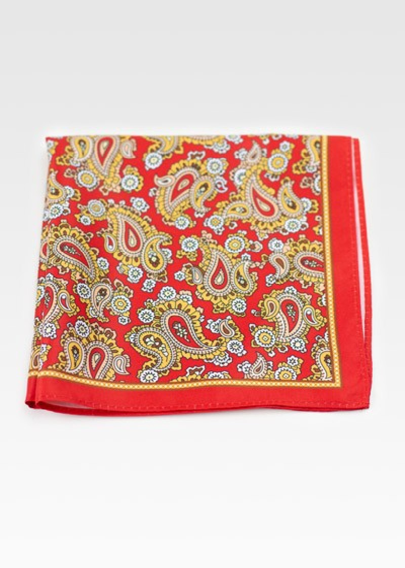Cavalier Sjaal Los Paisley Motief Rood
