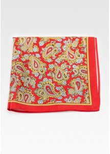 Cavalier Sjaal Los Paisley Motief Rood
