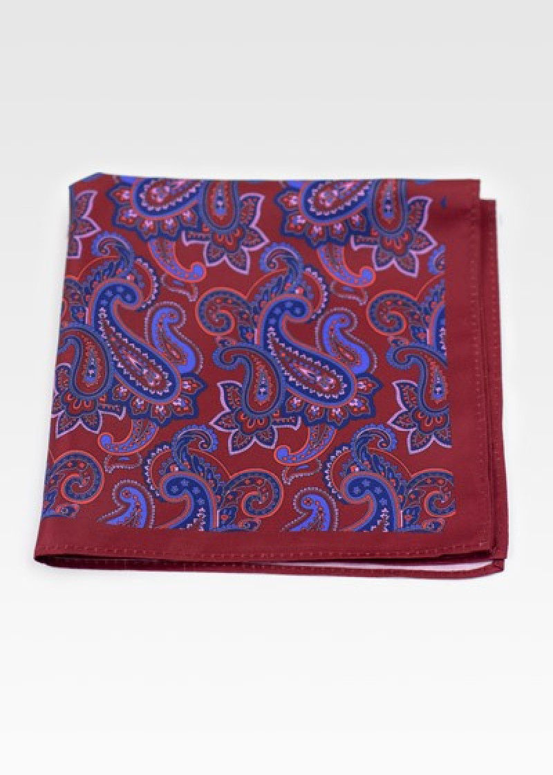 Cavalier Sjaal Los Paisley Patroon Bordeaux Rood