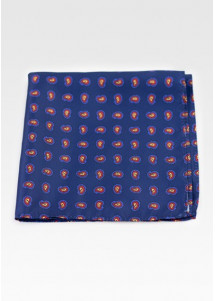 Cavalier Sjaal Klein Paisley Motief navy