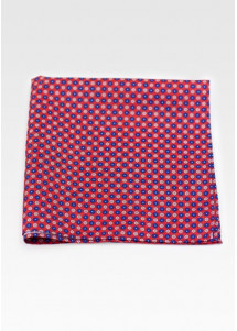 Zakdoek met bloemmotief rood