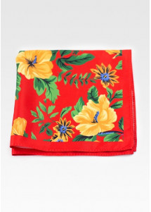 Bloemen pochette medium rood