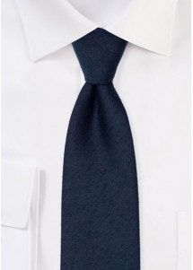 Businesskrawatte unifarben melierte Oberfläche marineblau