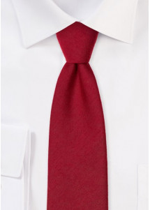 Businesskrawatte monochrom melierte Oberfläche mittelrot