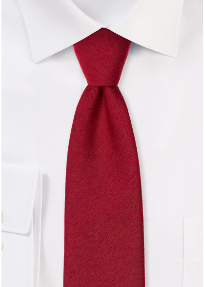 Businesskrawatte monochrom melierte Oberfläche mittelrot