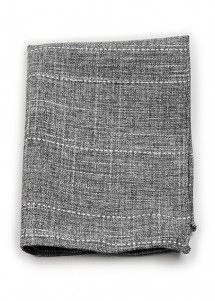Katoenen pochette gemarmerd antraciet