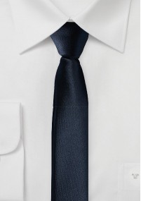 Extra smalle zakelijke stropdas nacht blauw