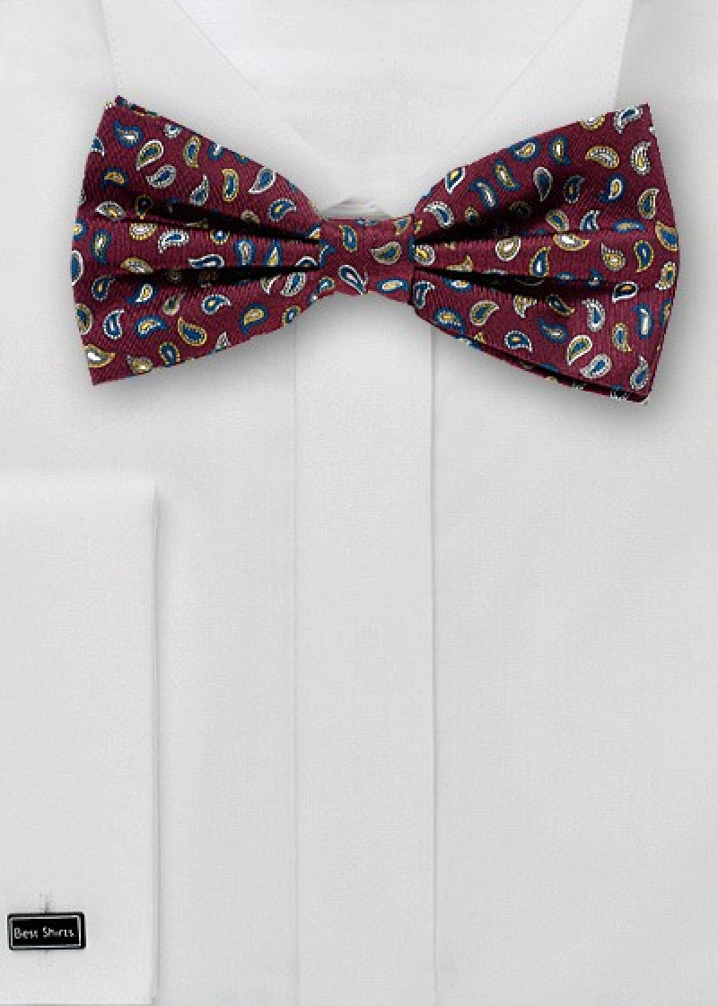 Strik Paisley wijnrood