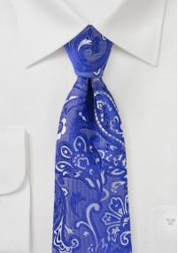 Stropdas waardig paisley motief blauw