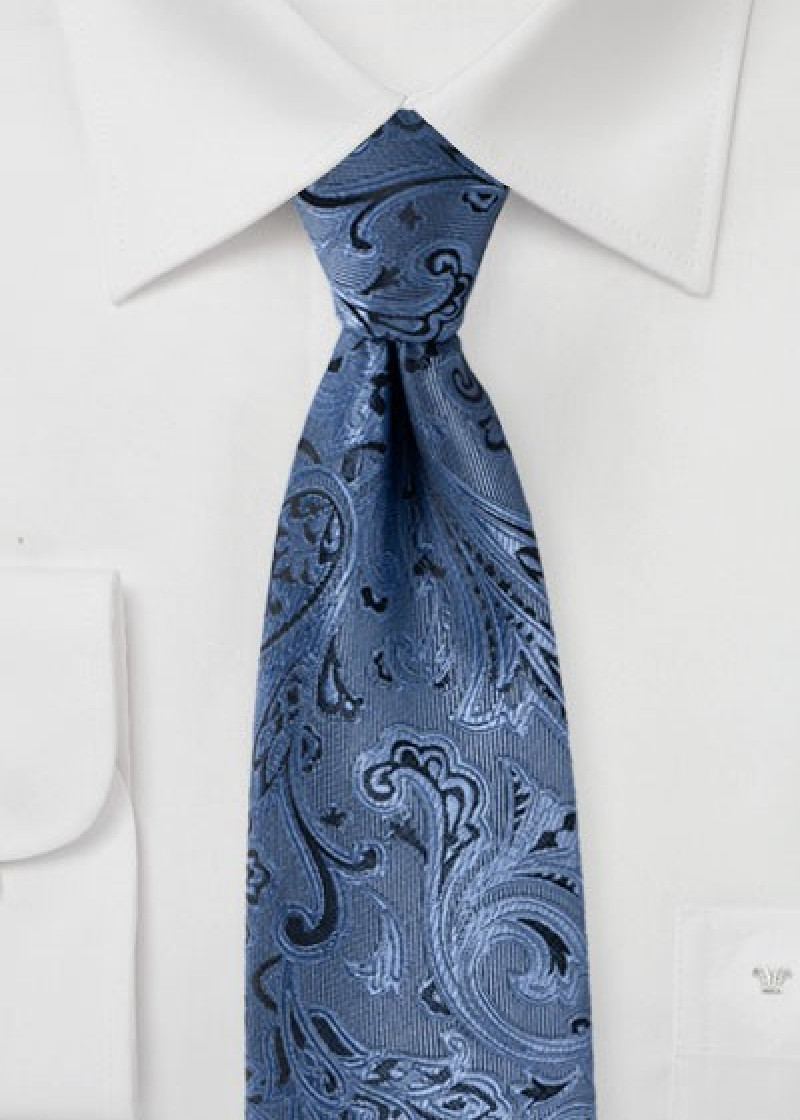 Herendas Cultured Paisley Motief Pale Blue Black