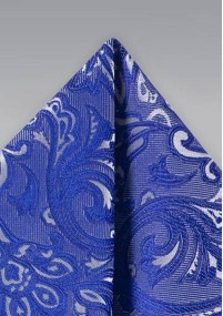 Zakdoek met levendig paisley motief blauw
