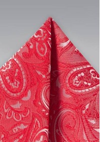 Kavaliertuch verspieltes Paisley-Muster rot