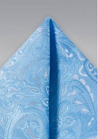 Zakdoek speels paisley patroon duif blauw
