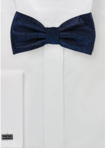Herren-Schleife dynamisches Paisley navy