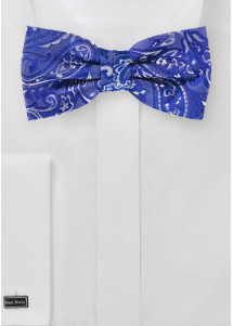 Herenstrik Modern Paisley Motief Koningsblauw