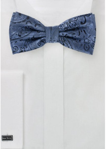 Herren-Schleife modernes Paisleymuster hellblau