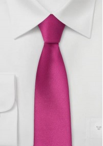 Smalle Zijde stropdas roze