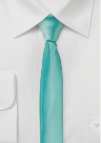 Extra slanke zakelijke stropdas turquoise