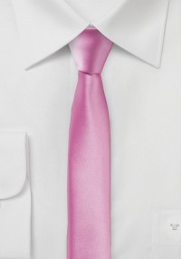 Extra schmale Krawatte pink