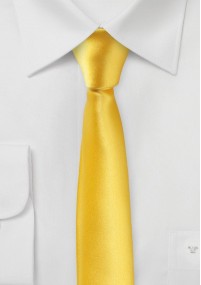 Extra schmal geformte Krawatte goldgelb