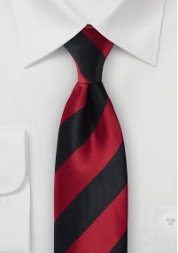 Zakelijke stropdas met zwarte rode blokstreep