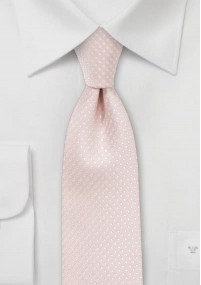 Krawatte  schmal rose gepunktet
