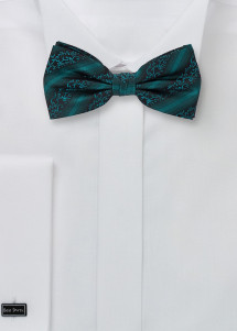 Strik bloemenpatroon donker turquoise