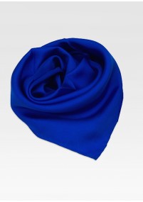 Dames sjaal zijde koningsblauw effen