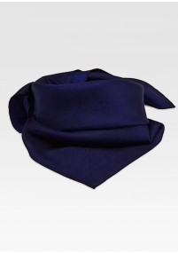 Dames sjaal zijde donkerblauw effen