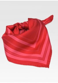 Dames sjaal streeprand rood