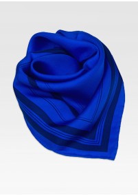 Dames sjaal streepjesrand Koningsblauw