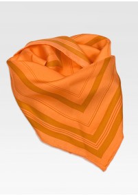 Dames sjaal streeprand koper oranje