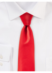 Zijden Business Tie Elegant Satijn Glans Rood