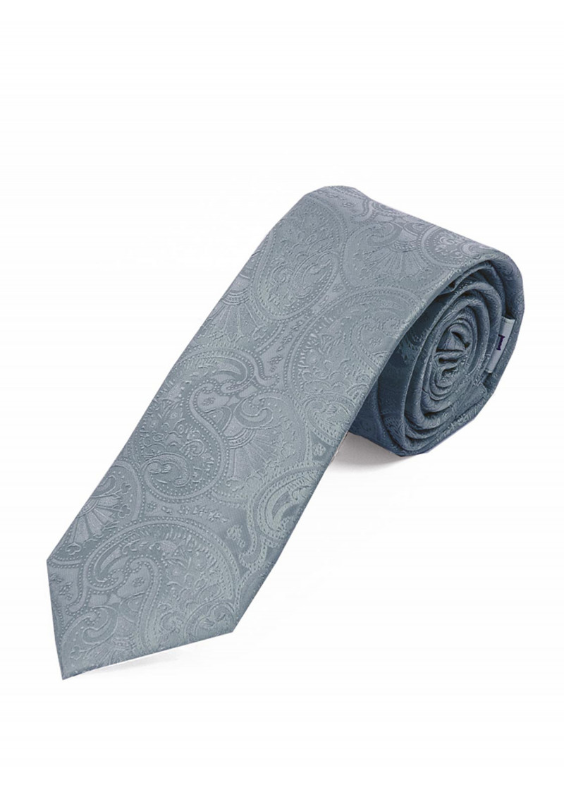 Modieuze stropdas Paisley grijs