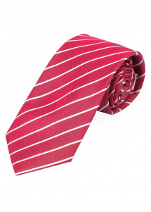 Herenstropdas Lijnen Rood Parel Wit