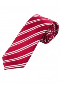 XXL-Krawatte Streifen perlweiß  rot 