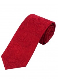 Extra smalle stropdas Paisley-patroon Rood