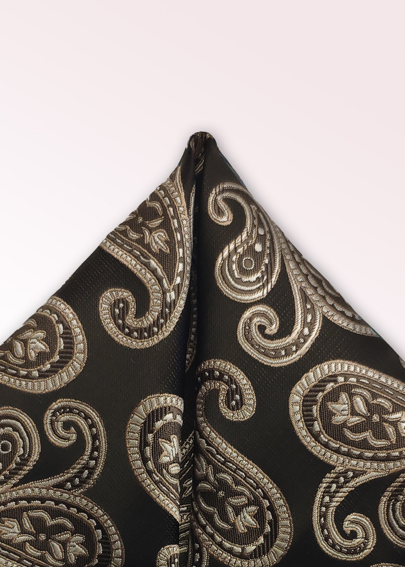 Cavalier Sjaal Paisley Patroon Inkt Zwart