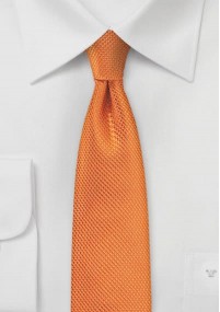 Heren Slim Tie Gestructureerd Oranje