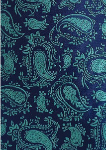 Krawatte navy petrol Tropfenmotive