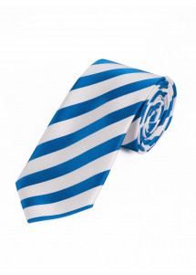 Krawatte Blockstreifen royal schneeweiß