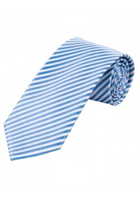 Krawatte Blockstreifen hellblau und weiß