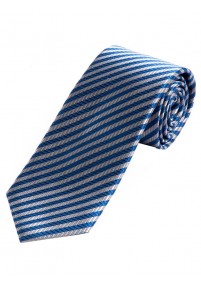 Zakelijke stropdas blokstrepen cyaan wit