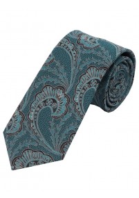 Stropdas Paisley Motief Donker Turquoise...