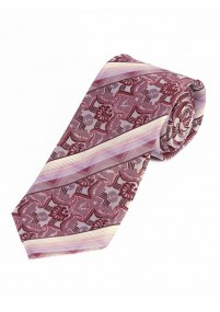 Zakelijke stropdas bloemendecor lijnen roze