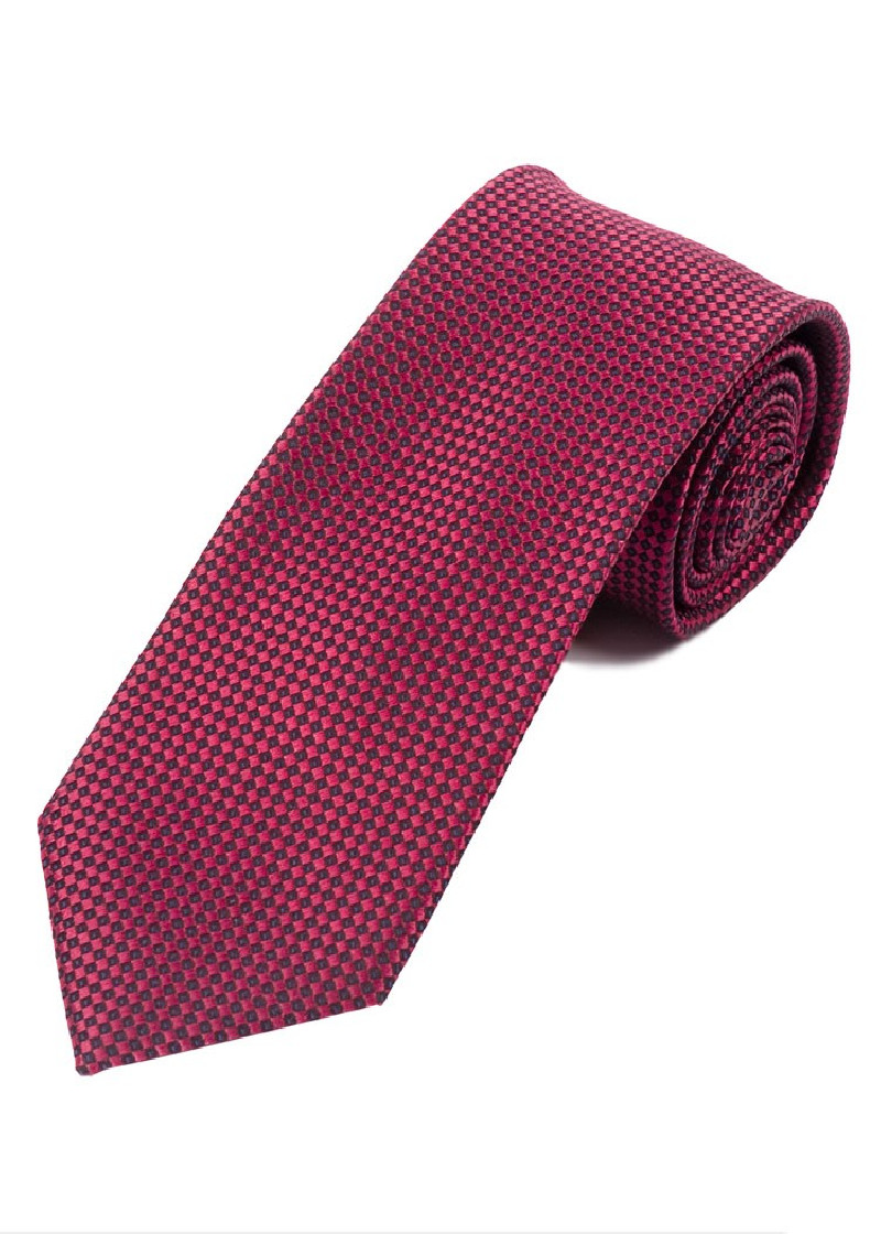 Business Tie Refined Grid Structure Asphalt Black