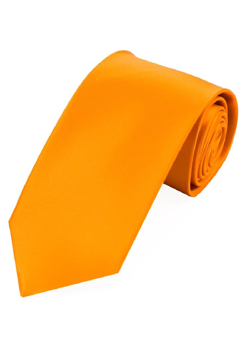 Satijn Business Tie Zijde Effen Oranje Geel