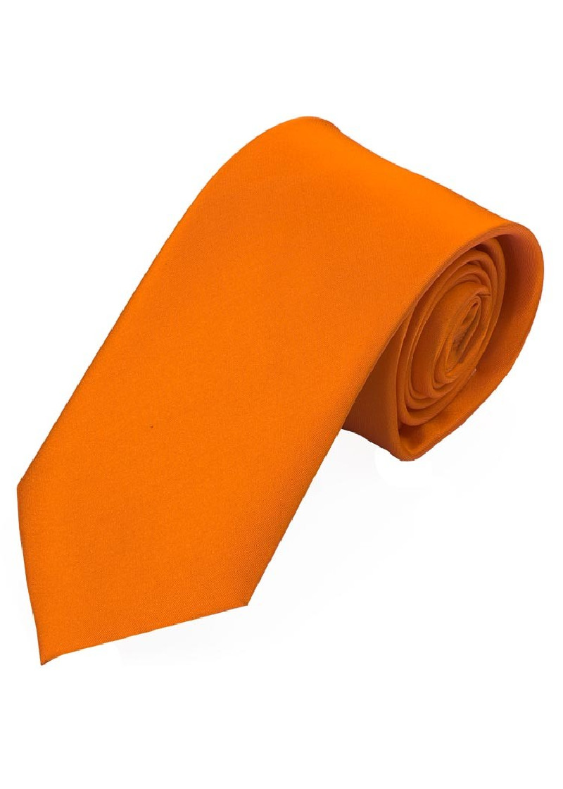 Satijn Stropdas Zijde Effen Oranje