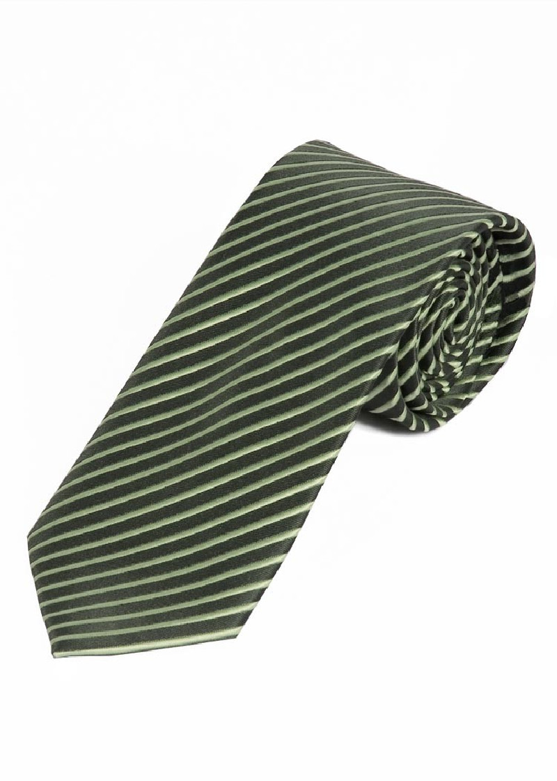 Herenstropdas dunne strepen donkergroen / groen